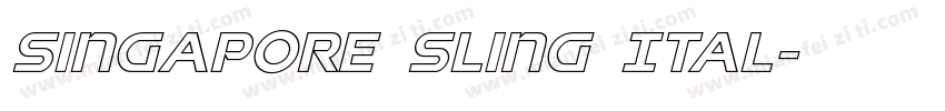 Singapore Sling Ital字体转换